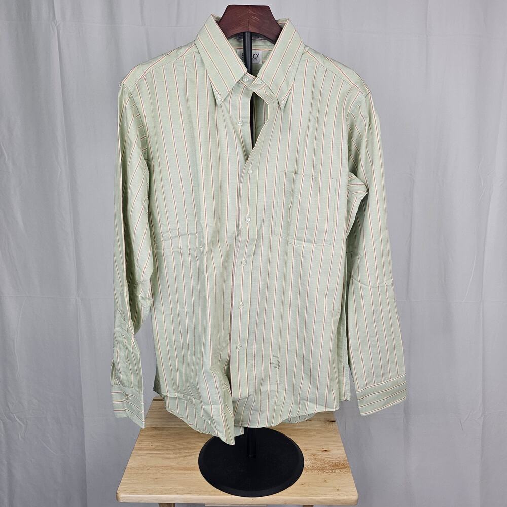 Sero The Purist Oxford Stripe Button-Up Shirt 16.5 35 USA Vintage 80s Preppy